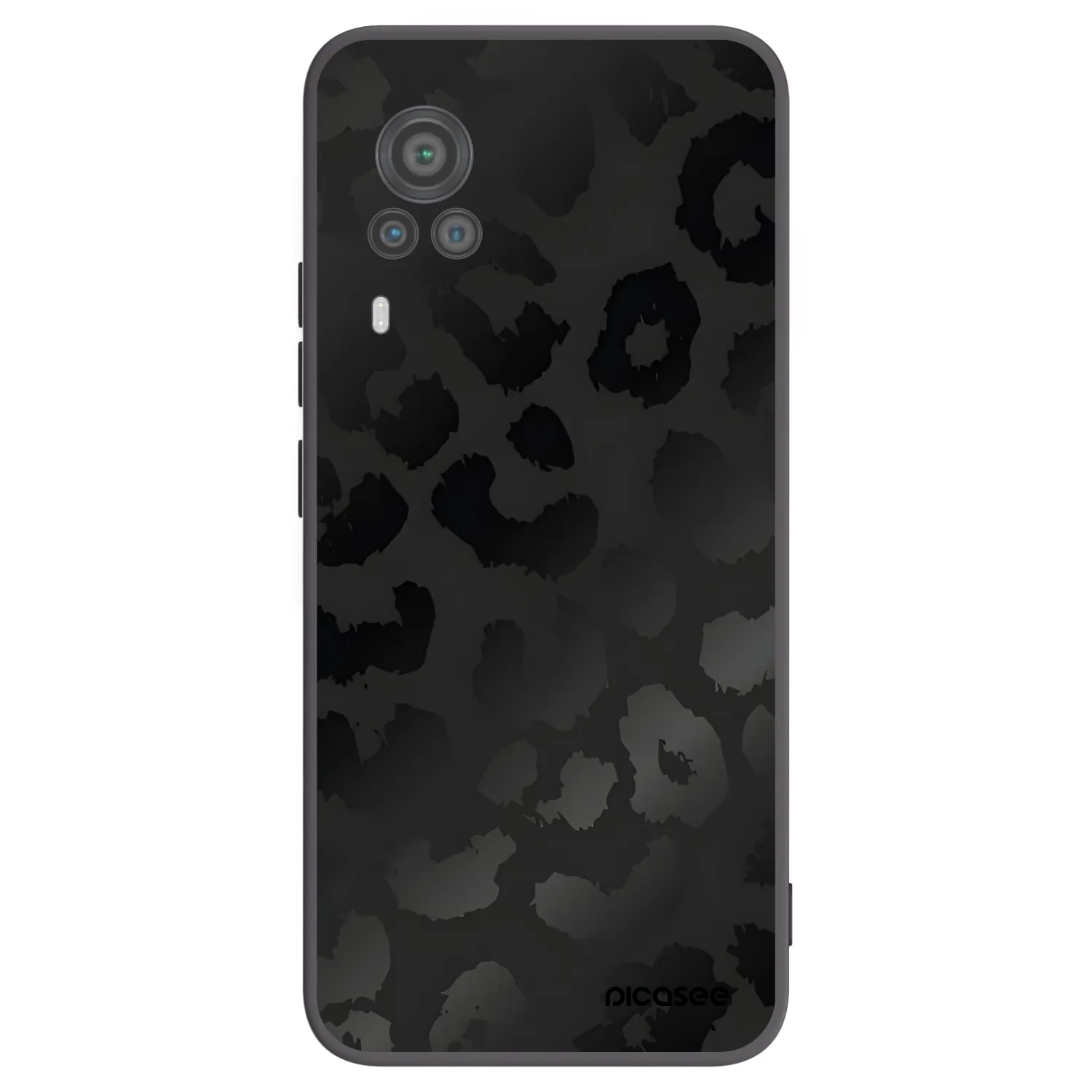 Picasee crna silikonska maskica za Vivo X60 Pro 5G - Midnight Leopard