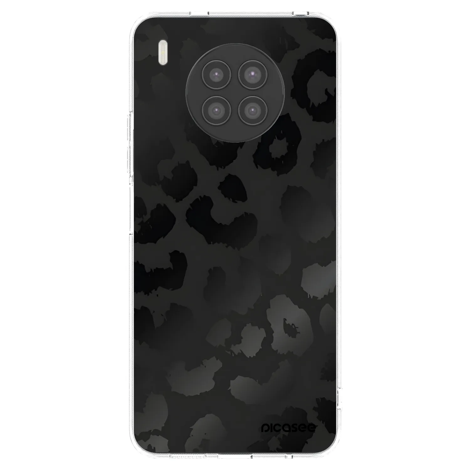 Picasee silikonska prozirna maskica za Huawei Nova 8i - Midnight Leopard