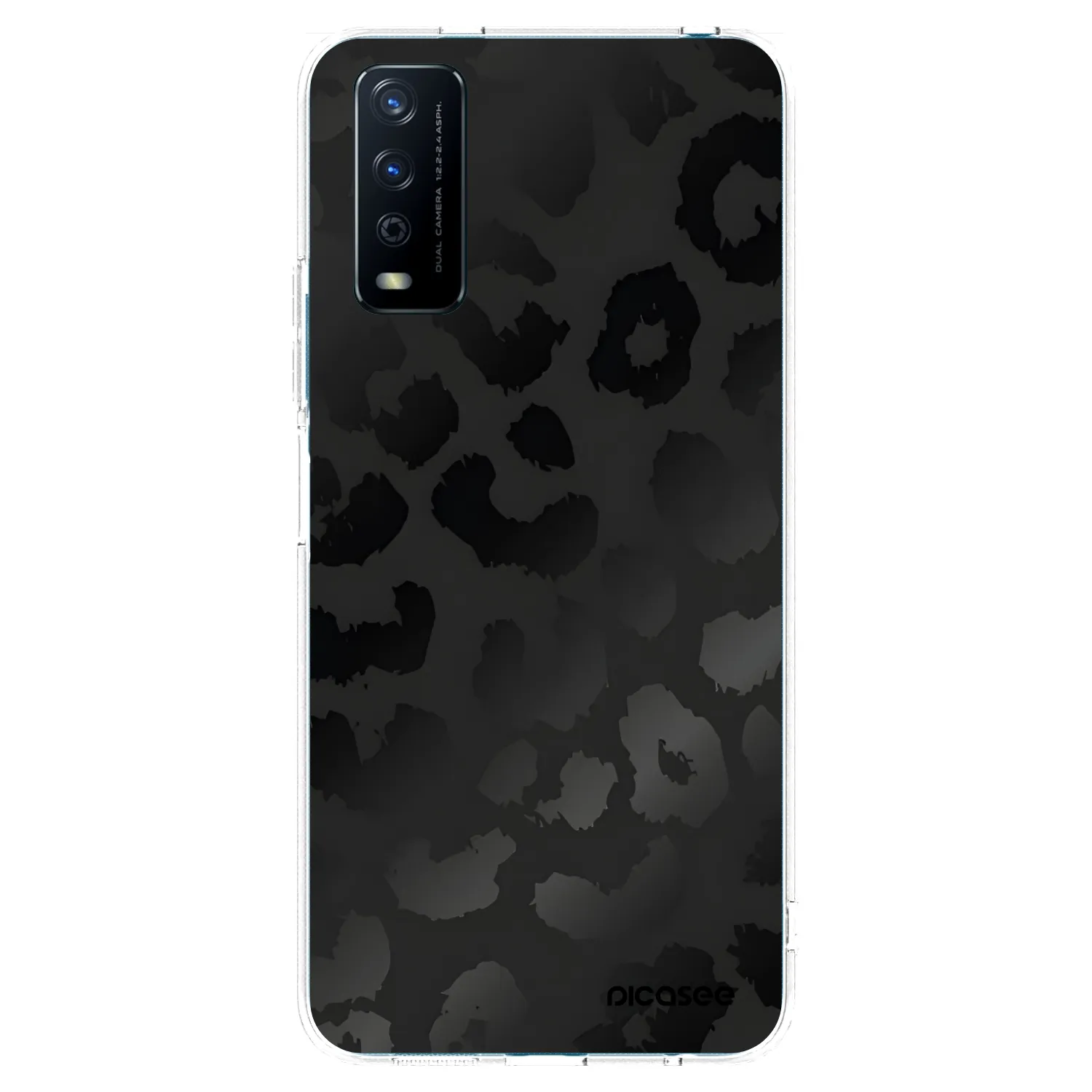 Picasee silikonska prozirna maskica za Vivo Y11s - Midnight Leopard