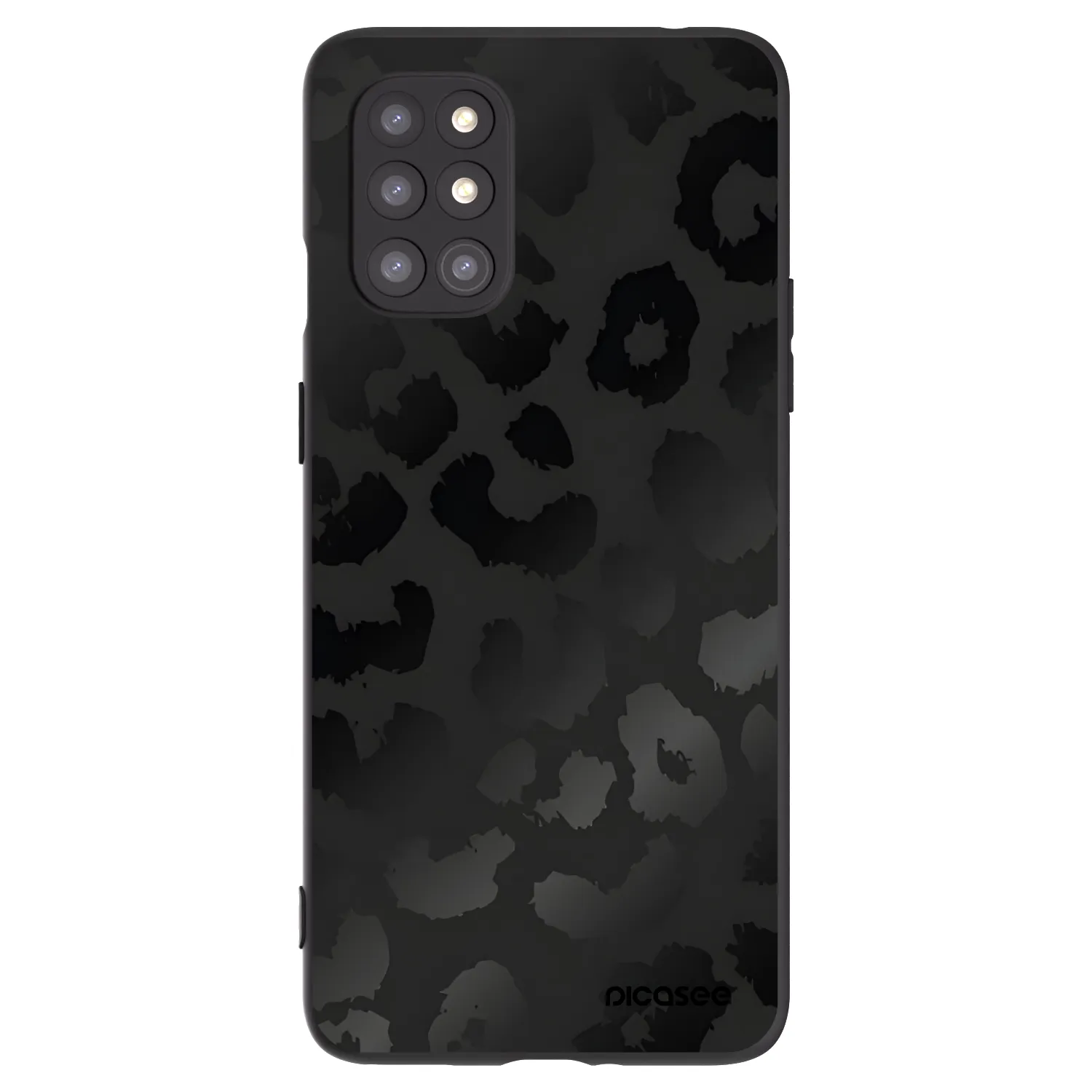 Picasee crna silikonska maskica za OnePlus 8T - Midnight Leopard