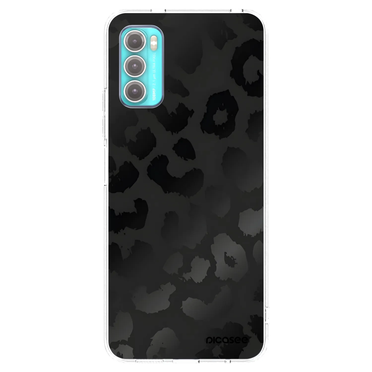 Picasee silikonska prozirna maskica za Motorola Moto G60 - Midnight Leopard