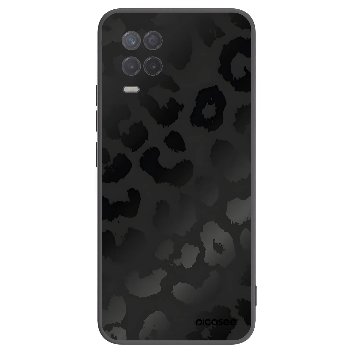 Picasee crna silikonska maskica za Realme 8 5G - Midnight Leopard