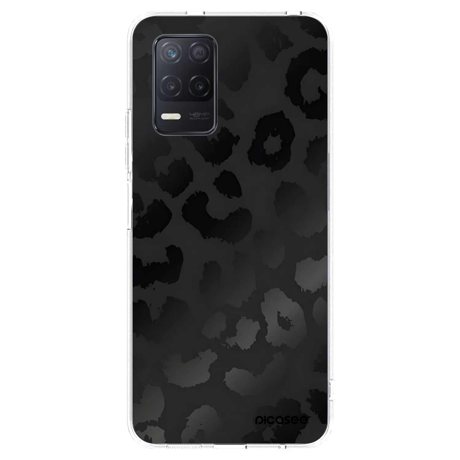 Picasee silikonska prozirna maskica za Realme 8 5G - Midnight Leopard