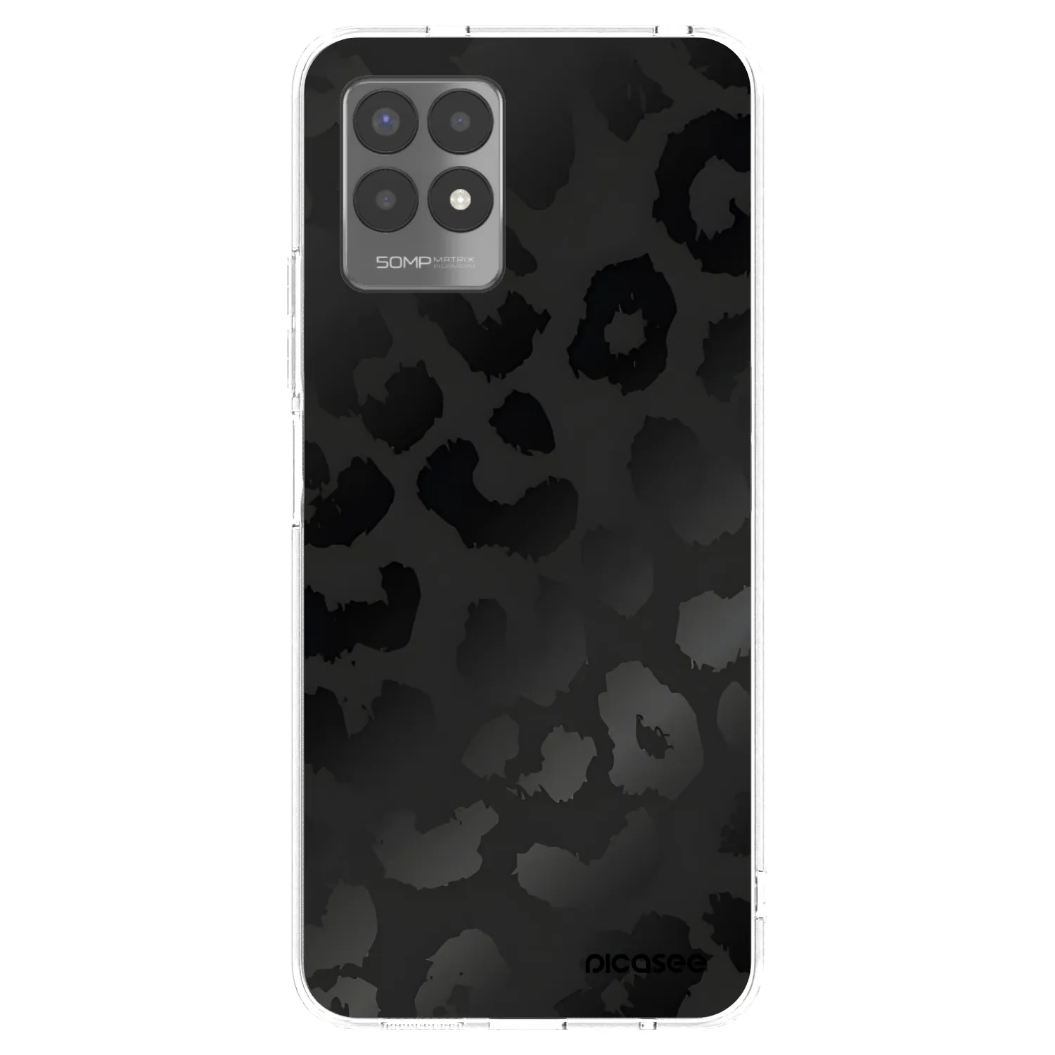 Picasee silikonska prozirna maskica za Realme 8i - Midnight Leopard