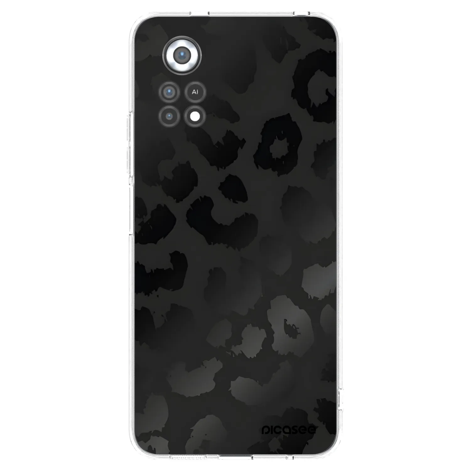 Picasee silikonska prozirna maskica za Xiaomi Poco X4 Pro 5G - Midnight Leopard