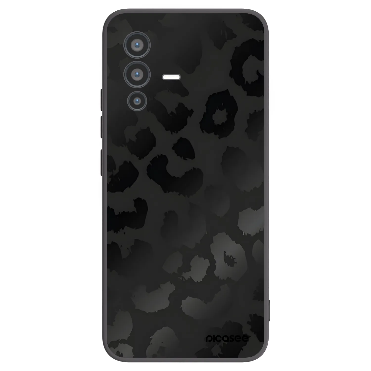Picasee crna silikonska maskica za Vivo V23 5G - Midnight Leopard