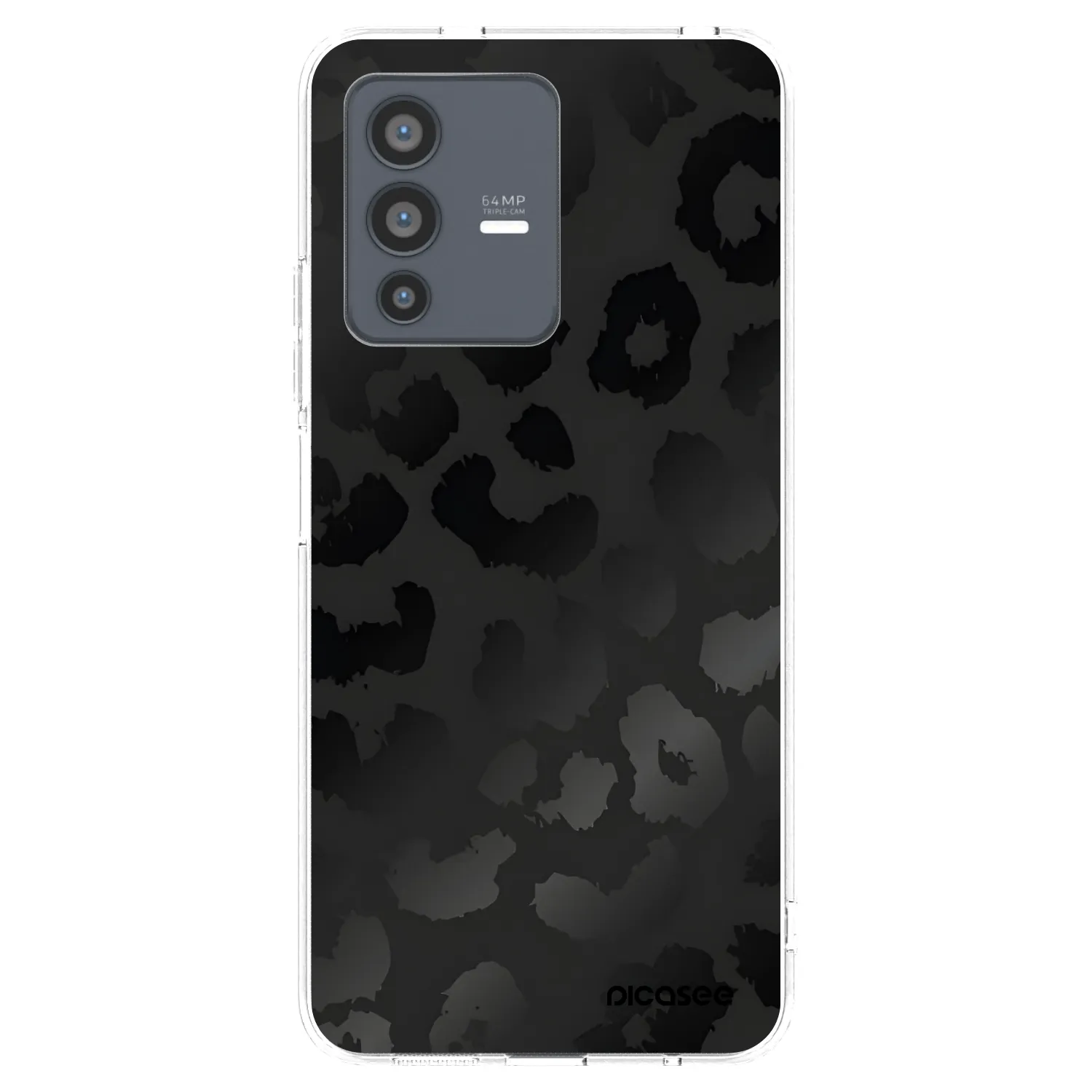 Picasee silikonska prozirna maskica za Vivo V23 5G - Midnight Leopard