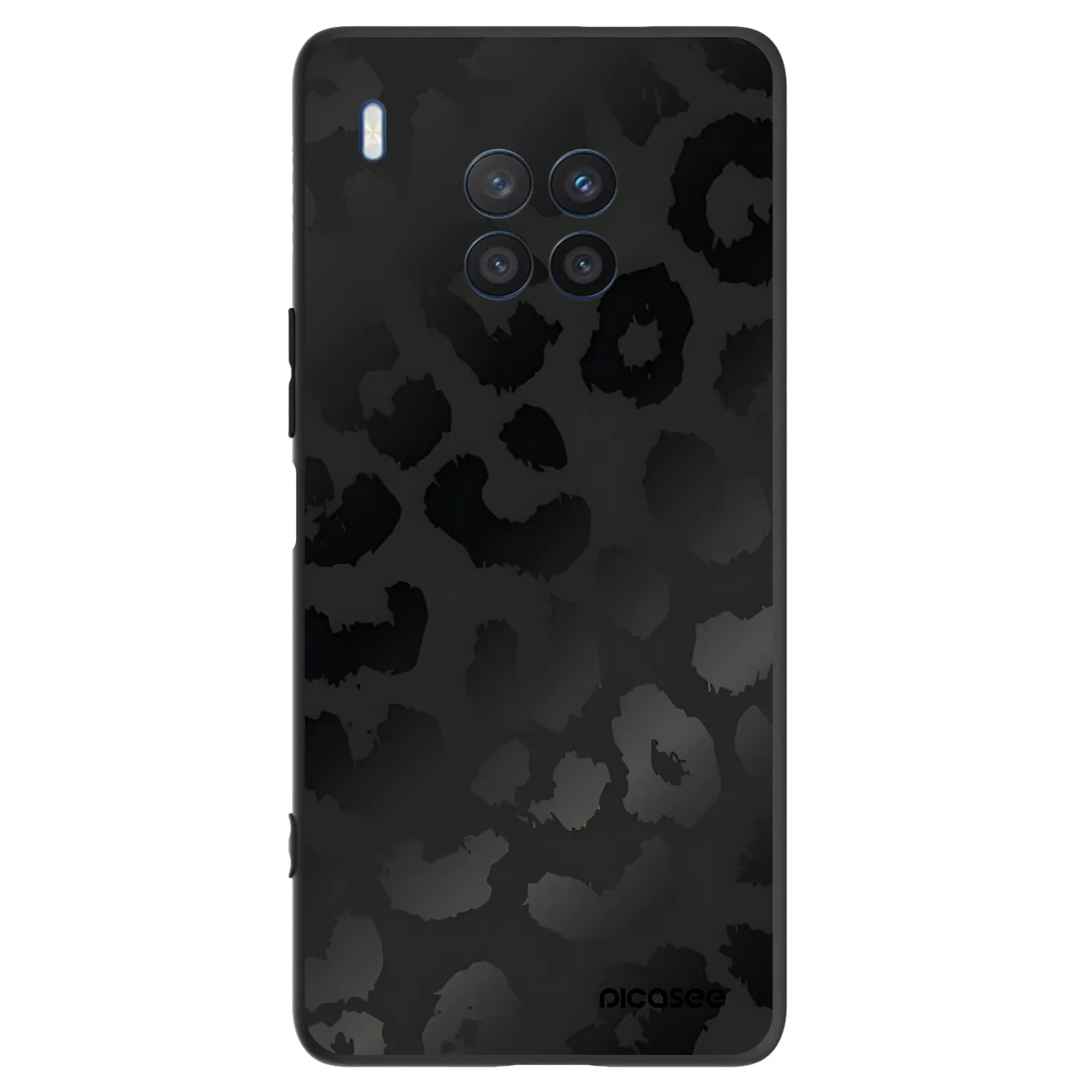 Picasee crna silikonska maskica za Honor 50 Lite - Midnight Leopard