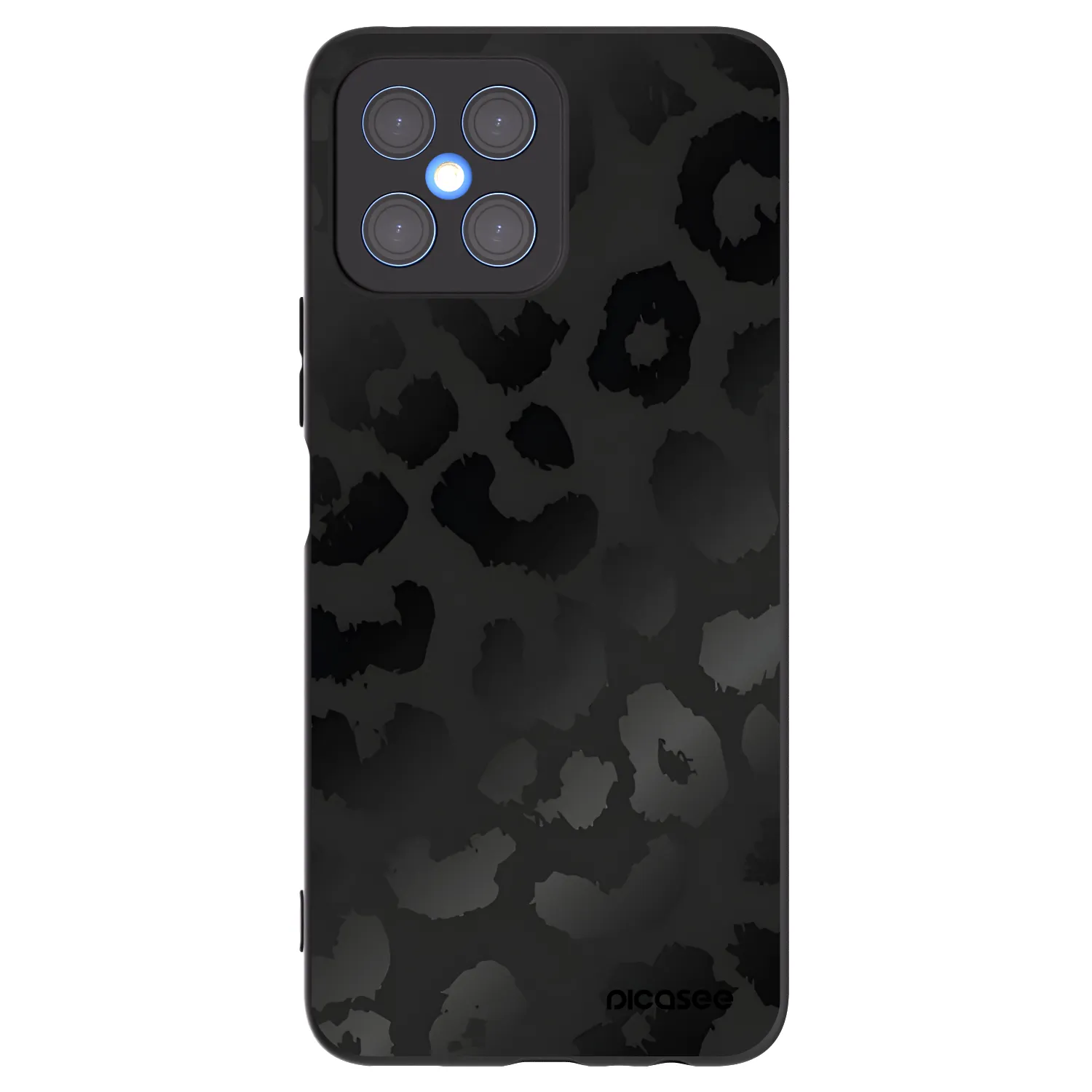 Picasee crna silikonska maskica za Honor X8 4G - Midnight Leopard