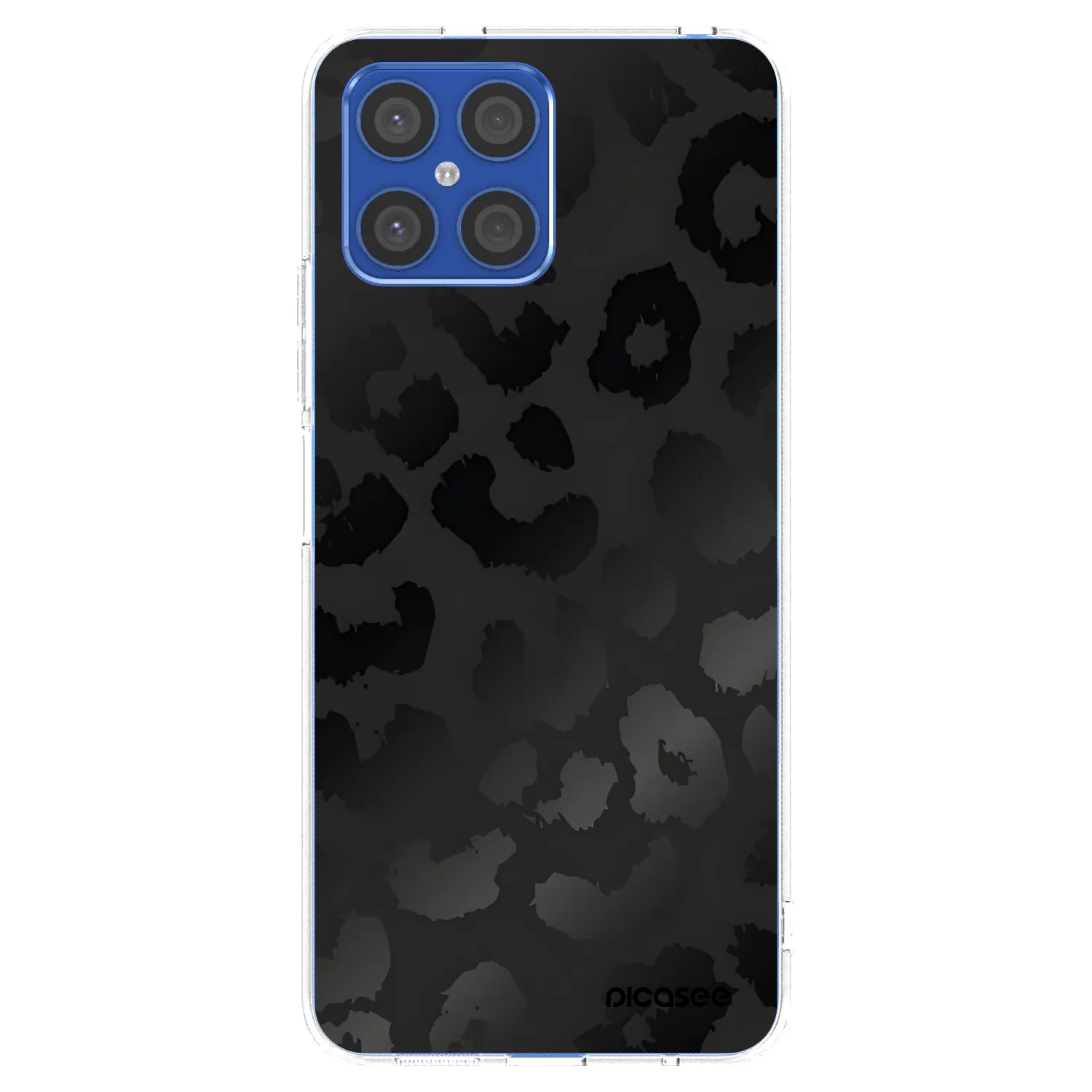 Picasee silikonska prozirna maskica za Honor X8 4G - Midnight Leopard