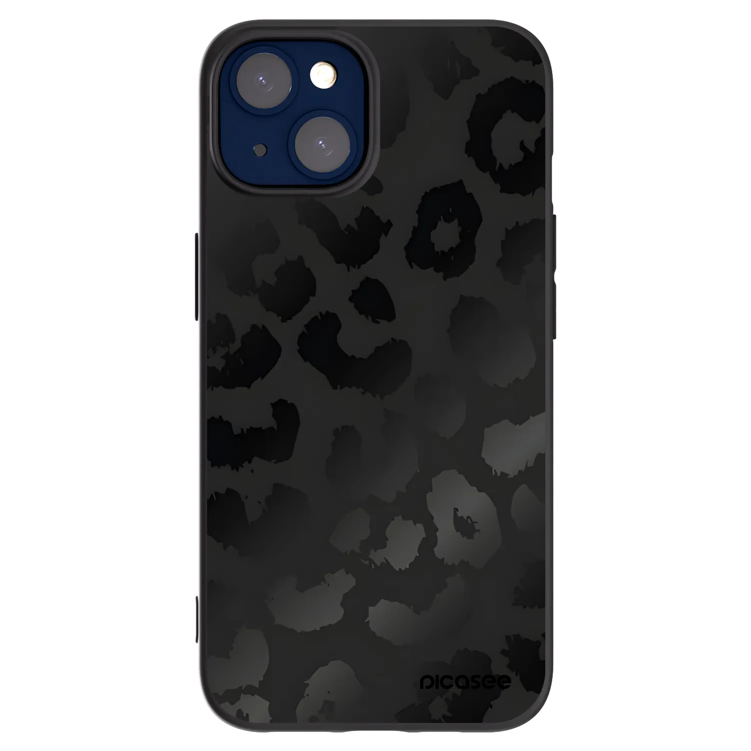 Picasee crna silikonska maskica za Apple iPhone 14 - Midnight Leopard