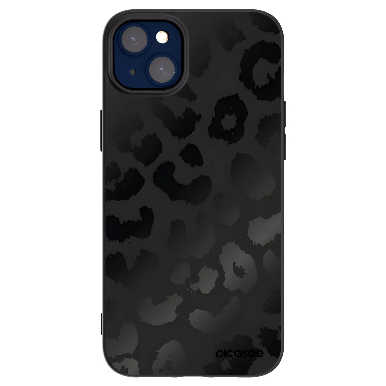 Picasee crna silikonska maskica za Apple iPhone 14 Plus - Midnight Leopard
