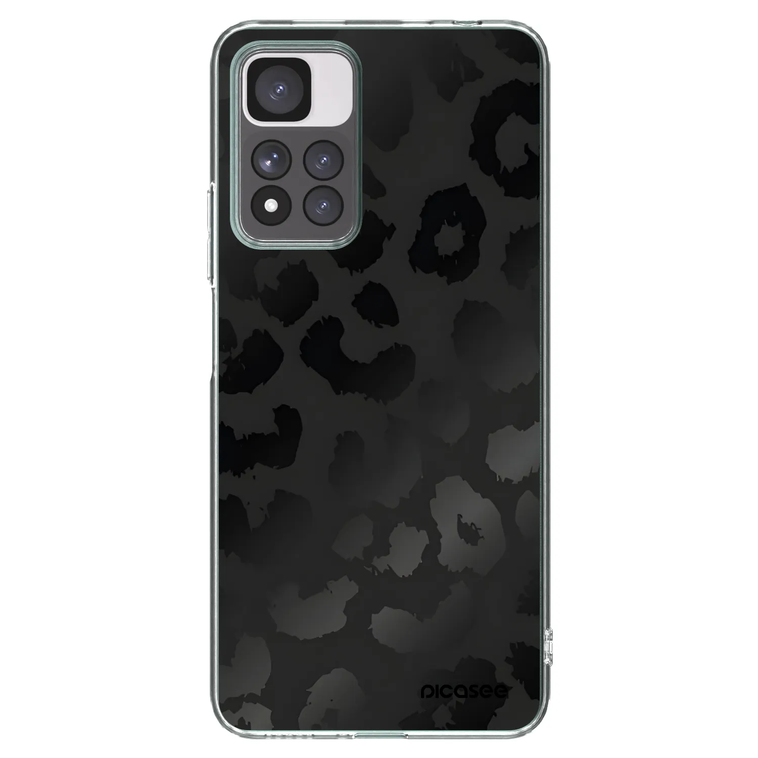 Picasee silikonska prozirna maskica za Xiaomi Redmi Note 11 Pro+ 5G - Midnight Leopard
