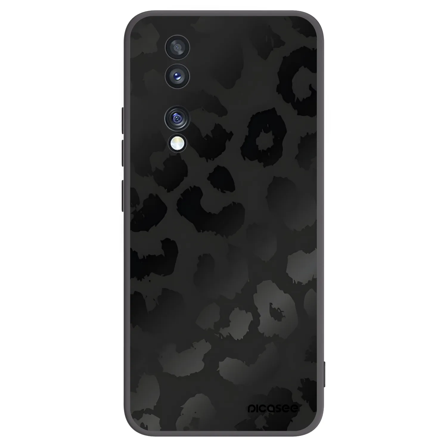 Picasee crna silikonska maskica za Honor 70 - Midnight Leopard