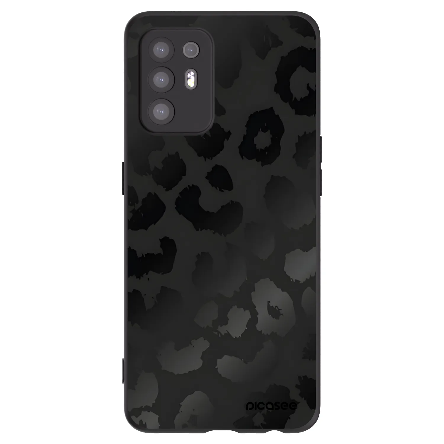 Picasee crna silikonska maskica za OPPO A94 5G - Midnight Leopard