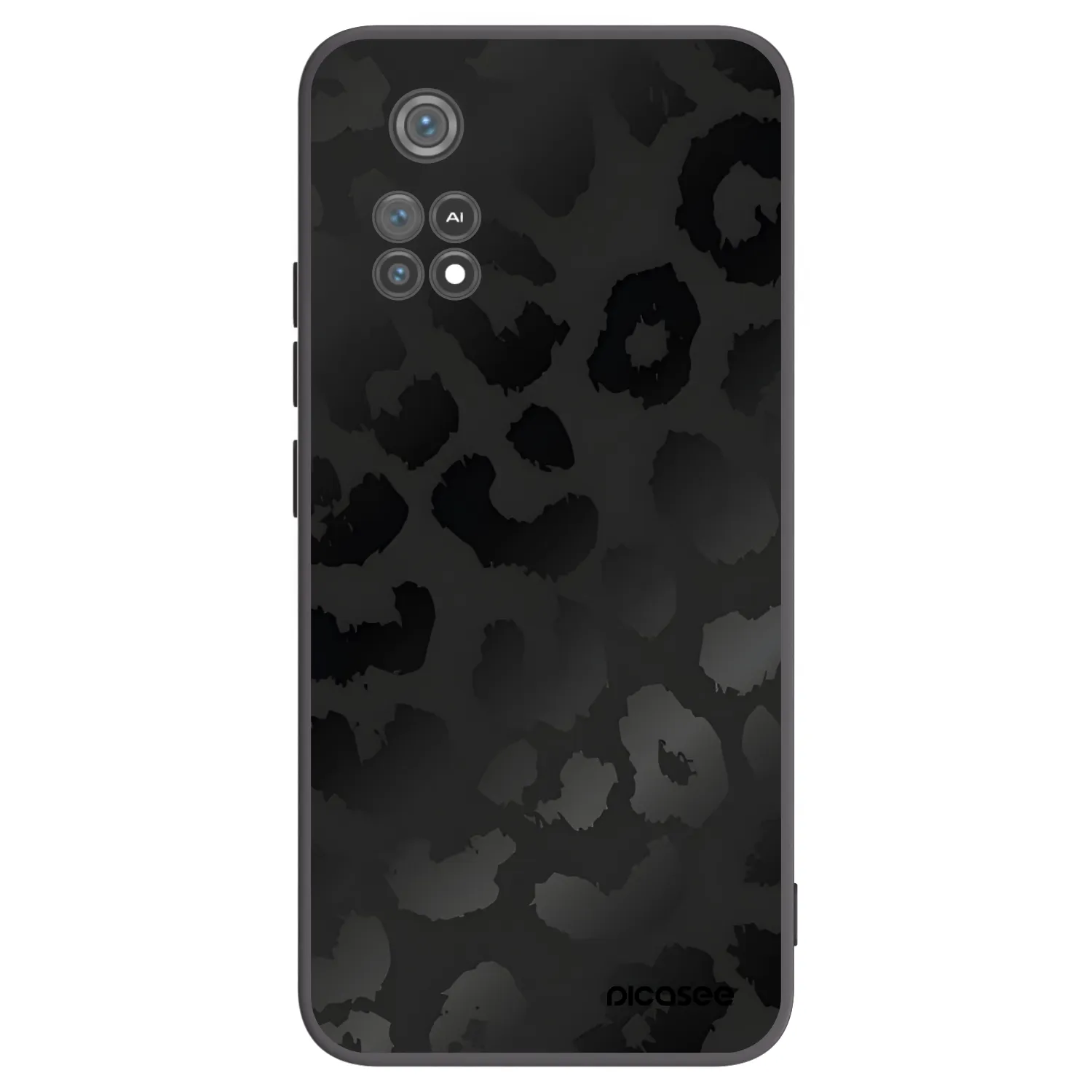 Picasee crna silikonska maskica za Xiaomi Poco M4 Pro - Midnight Leopard
