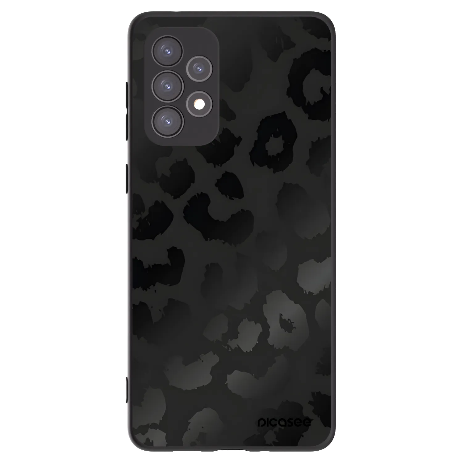 Picasee crna silikonska maskica za Samsung Galaxy A73 5G - Midnight Leopard