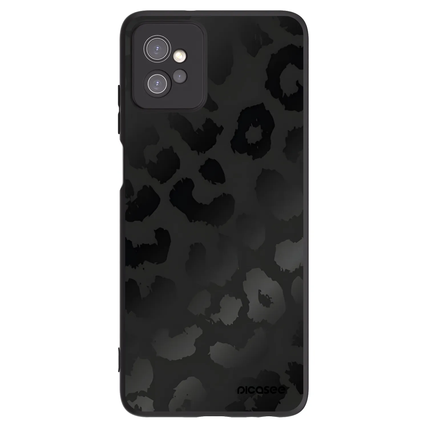 Picasee crna silikonska maskica za Motorola Moto G32 - Midnight Leopard