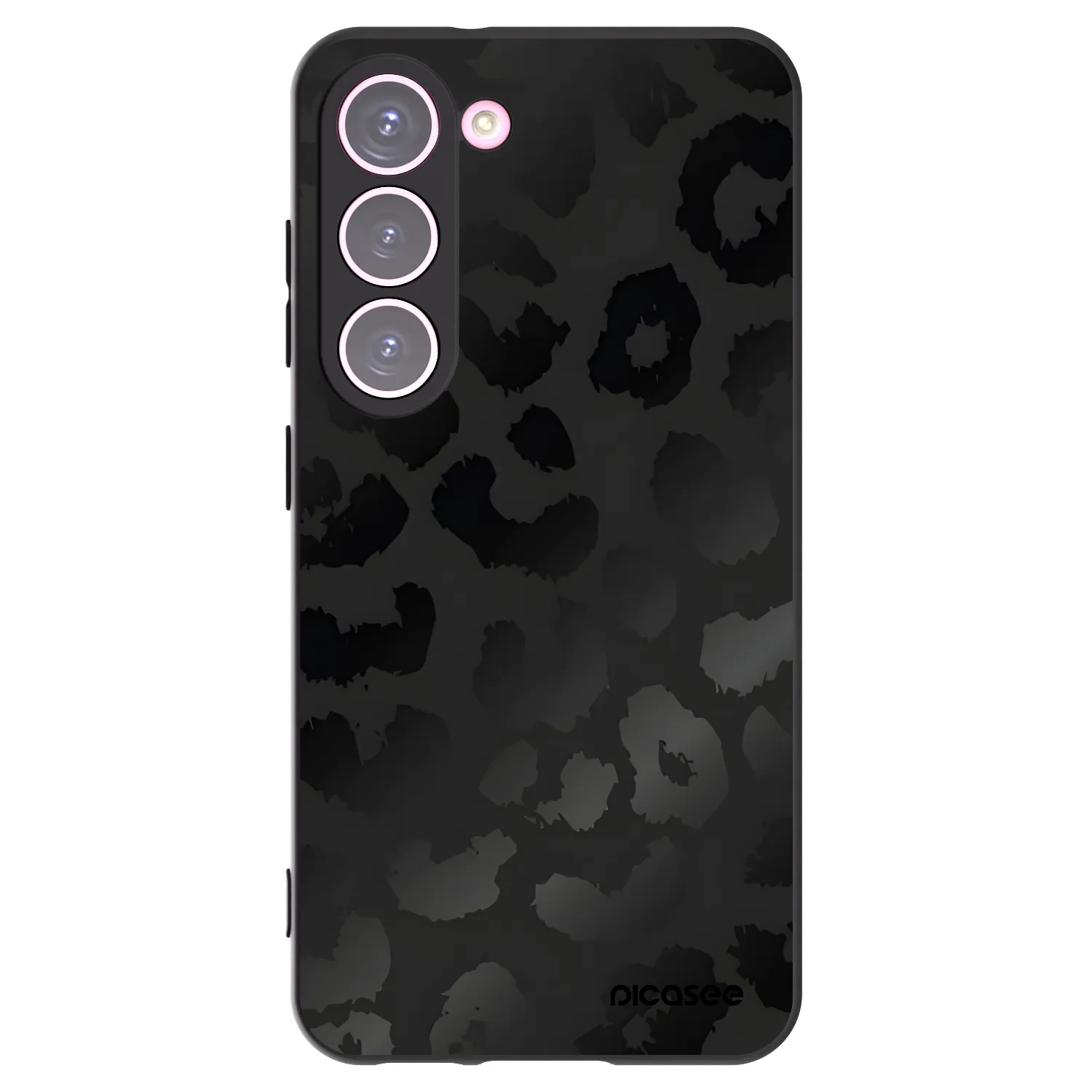 Picasee crna silikonska maskica za Samsung Galaxy S23 5G - Midnight Leopard
