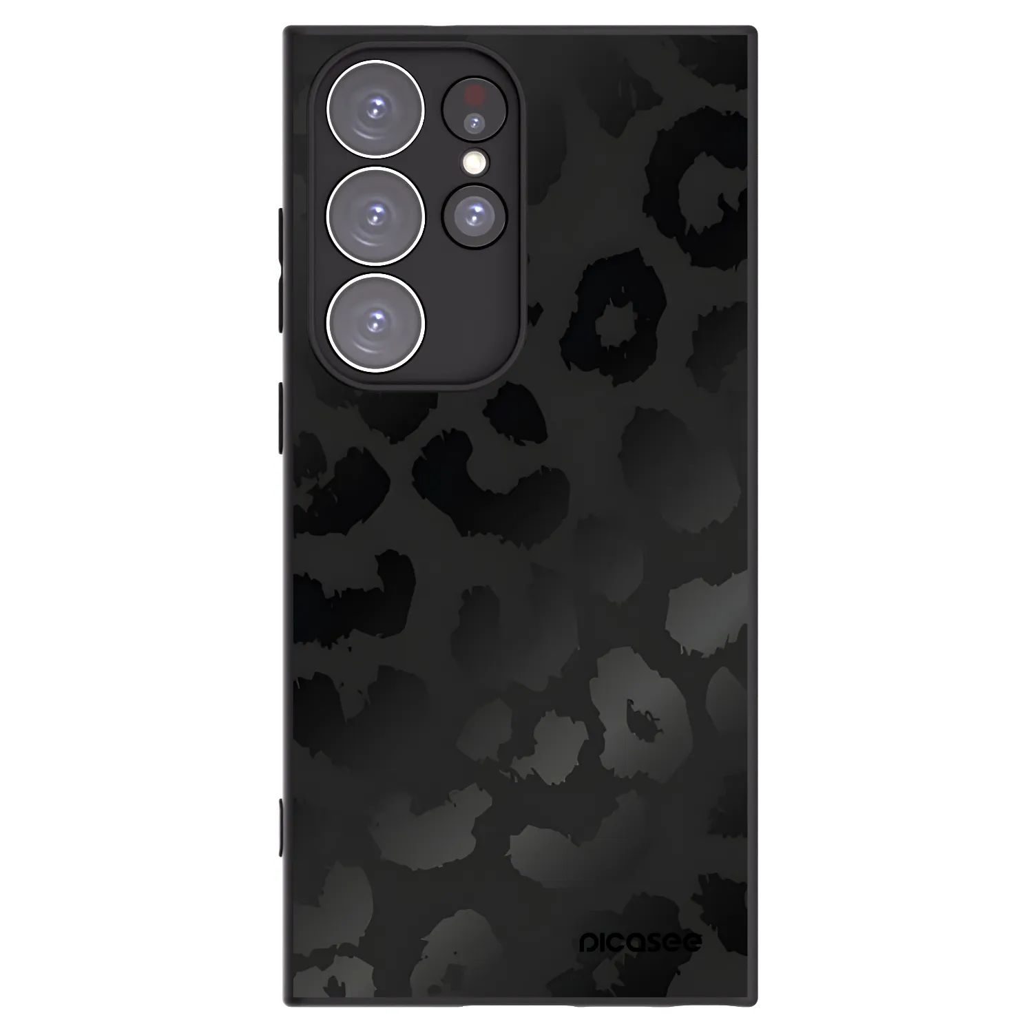 Picasee crna silikonska maskica za Samsung Galaxy S23 Ultra 5G - Midnight Leopard