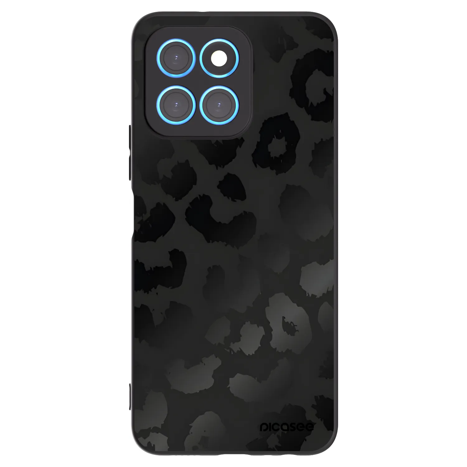 Picasee crna silikonska maskica za Honor X8 5G - Midnight Leopard