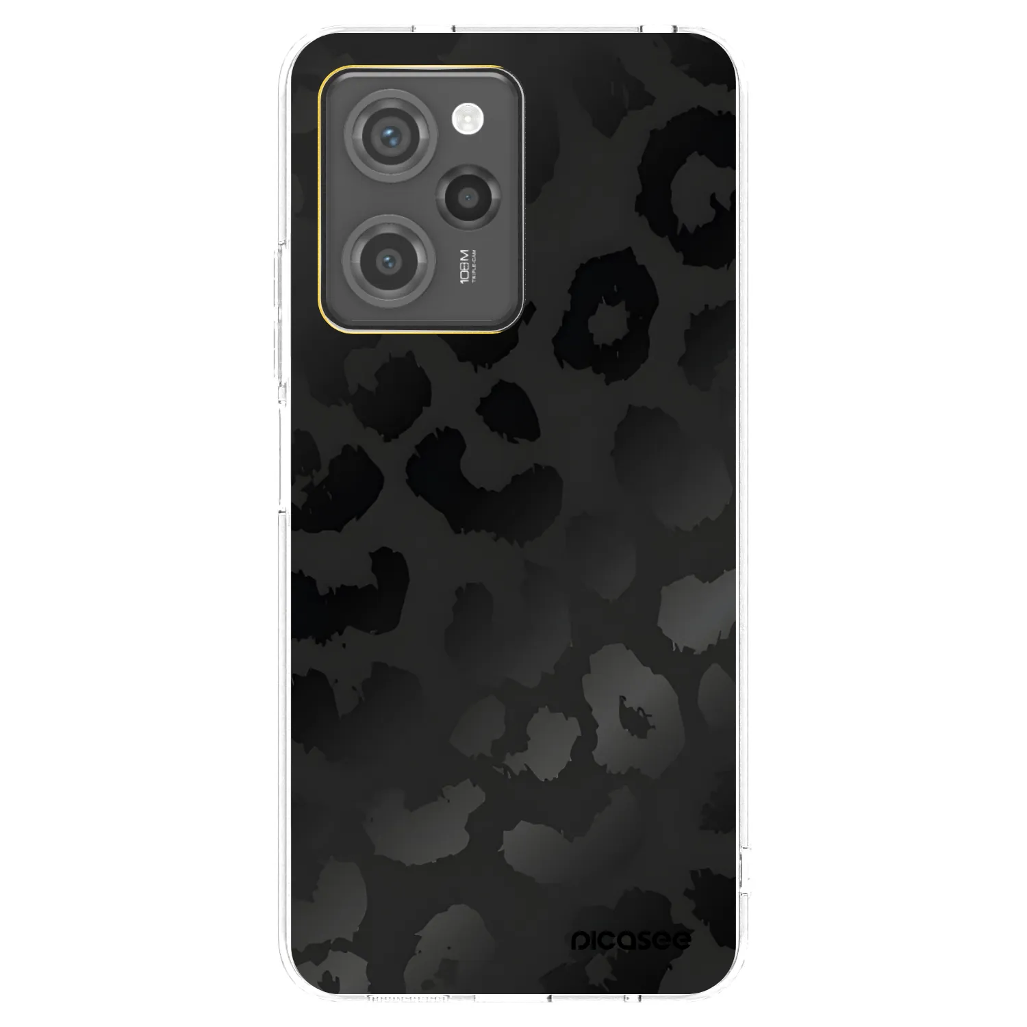 Picasee silikonska prozirna maskica za Xiaomi Poco X5 Pro - Midnight Leopard