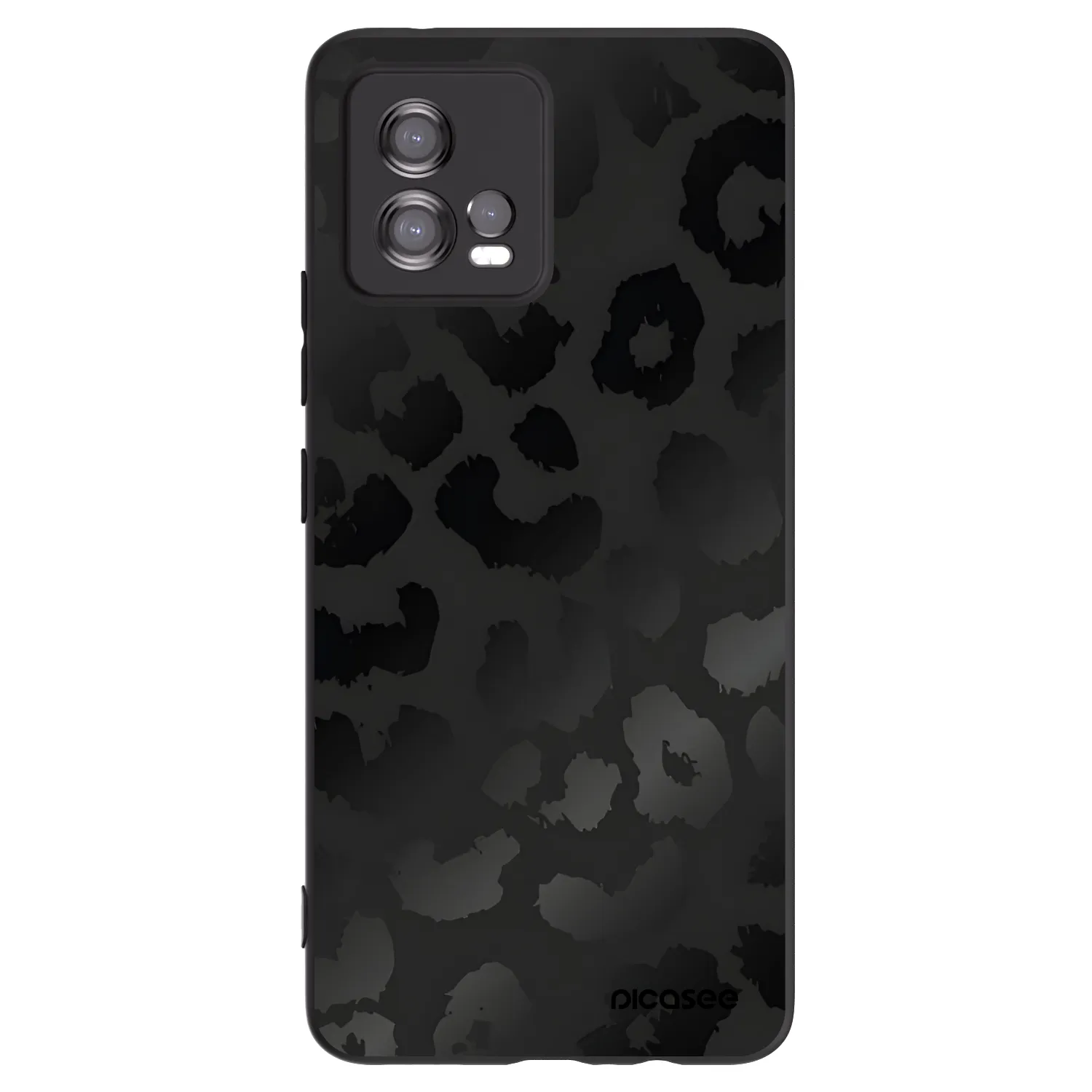 Picasee crna silikonska maskica za Motorola Moto G72 - Midnight Leopard