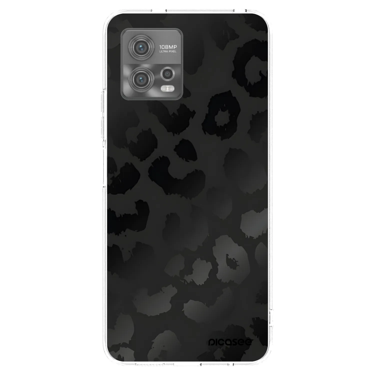 Picasee silikonska prozirna maskica za Motorola Moto G72 - Midnight Leopard