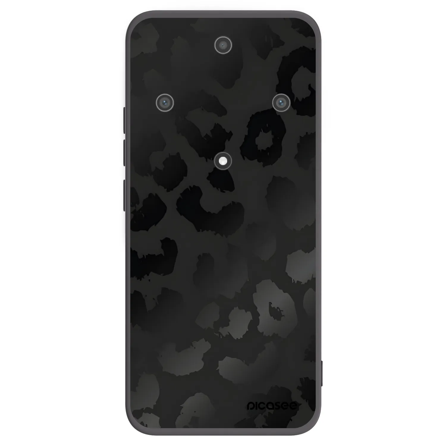 Picasee crna silikonska maskica za Honor Magic5 Lite 5G - Midnight Leopard