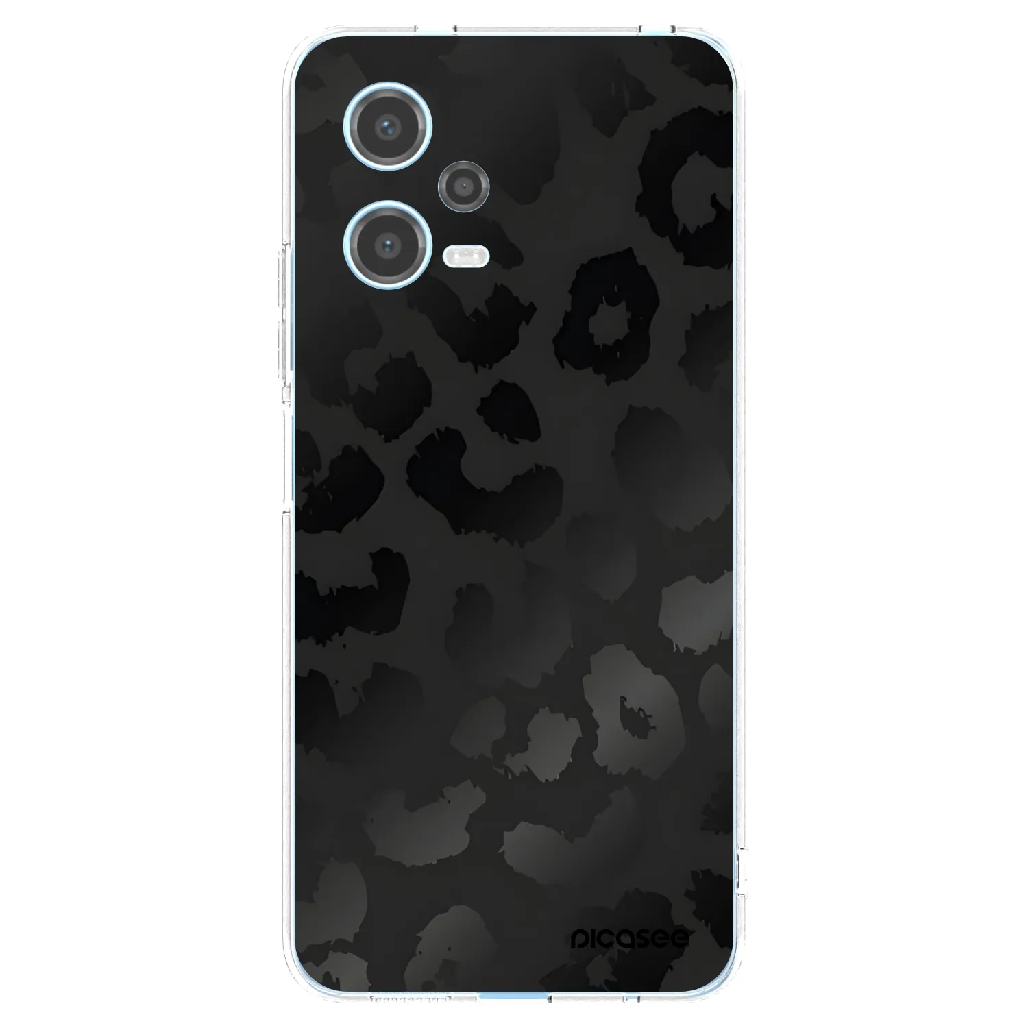 Picasee silikonska prozirna maskica za Xiaomi Redmi Note 12 5G - Midnight Leopard