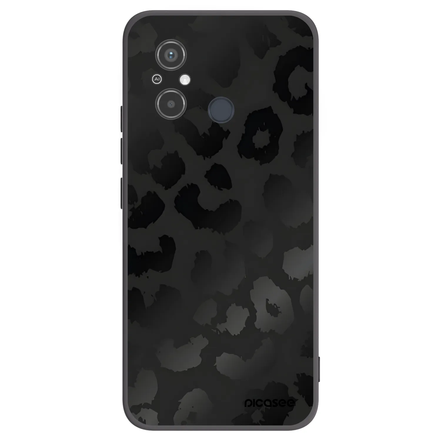 Picasee crna silikonska maskica za Xiaomi Redmi 12C - Midnight Leopard