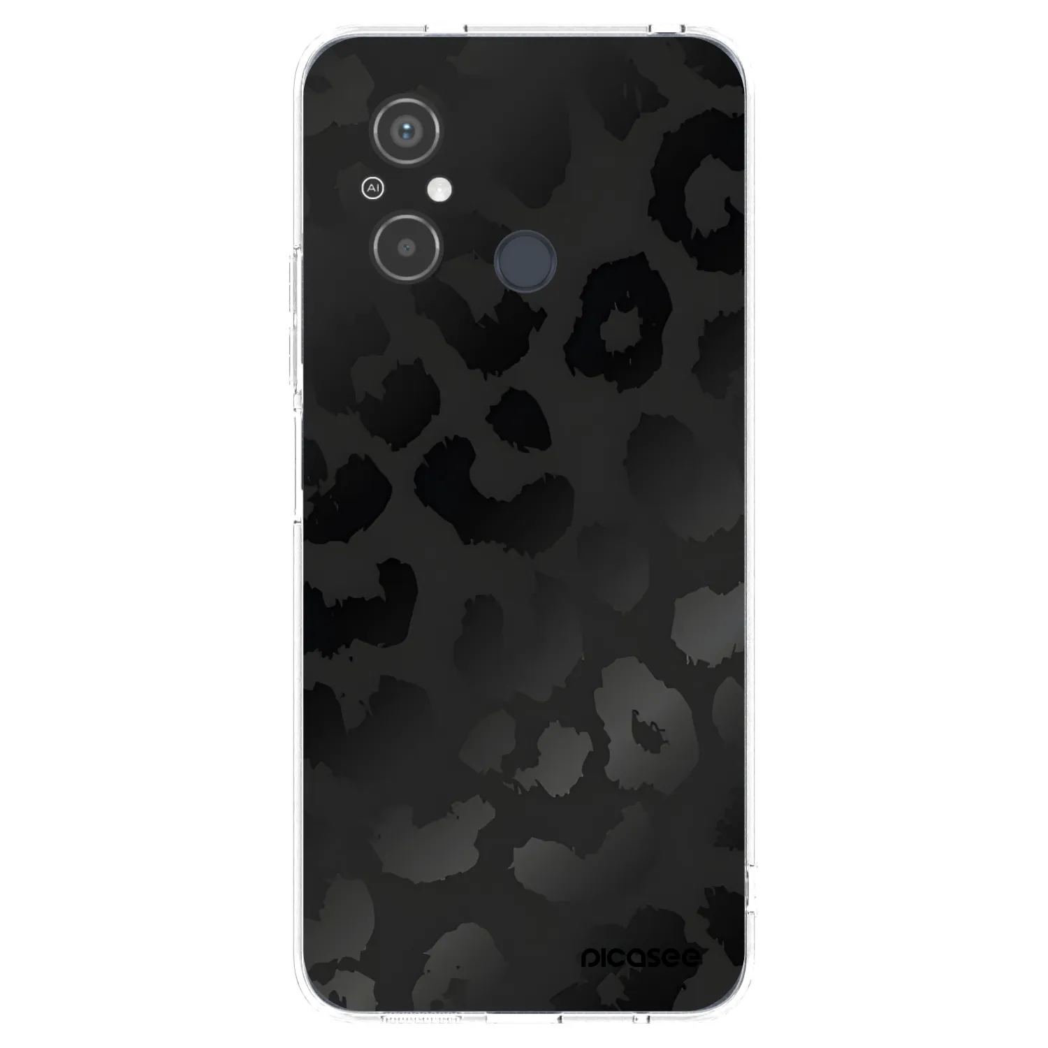Picasee silikonska prozirna maskica za Xiaomi Redmi 12C - Midnight Leopard