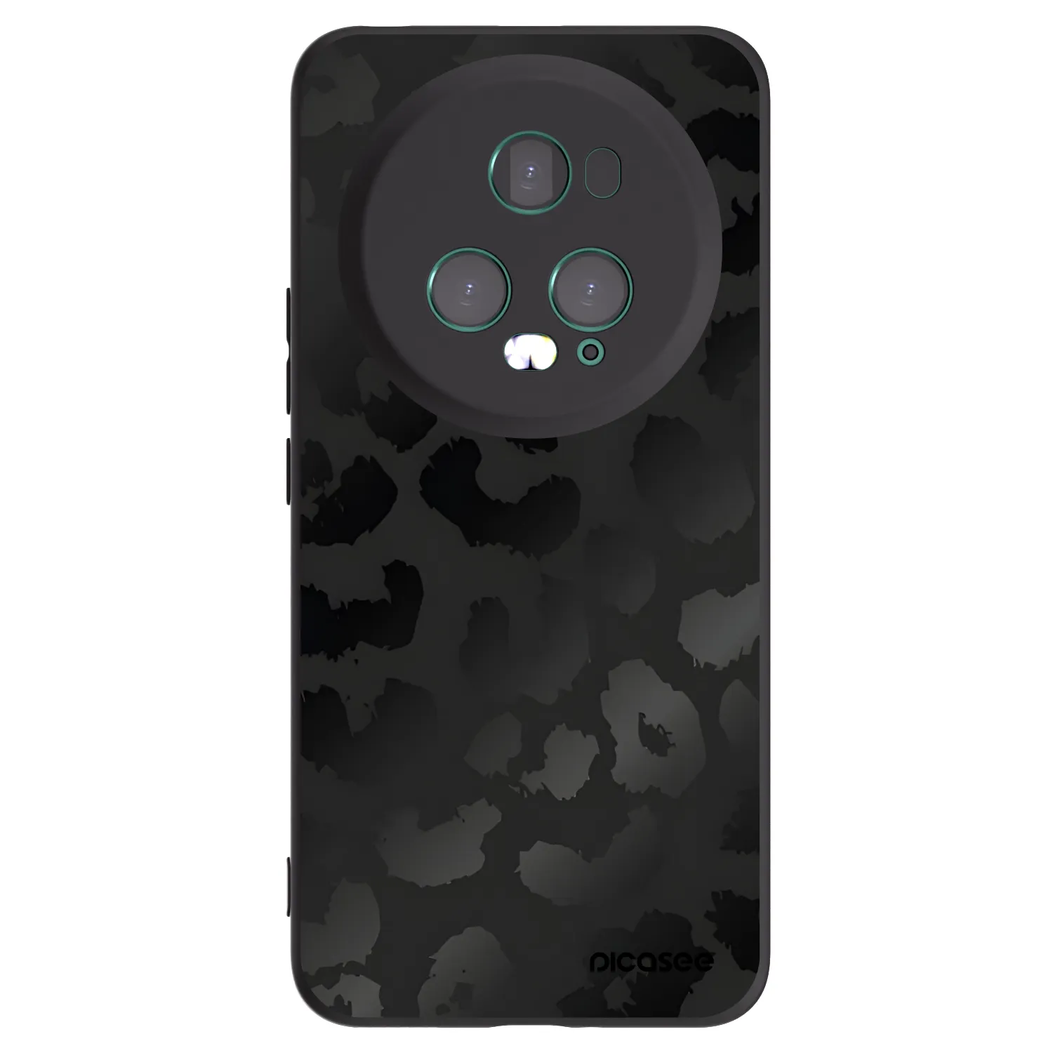 Picasee crna silikonska maskica za Honor Magic5 Pro - Midnight Leopard