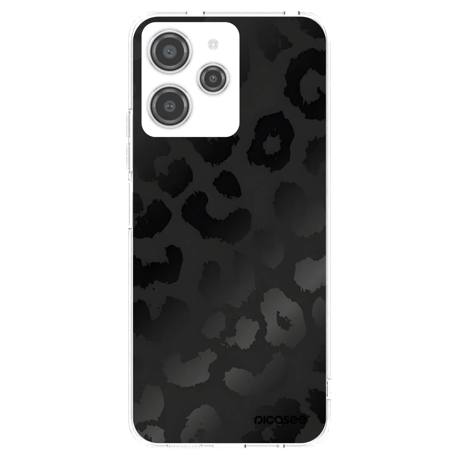 Picasee silikonska prozirna maskica za Xiaomi Redmi 12 4G - Midnight Leopard