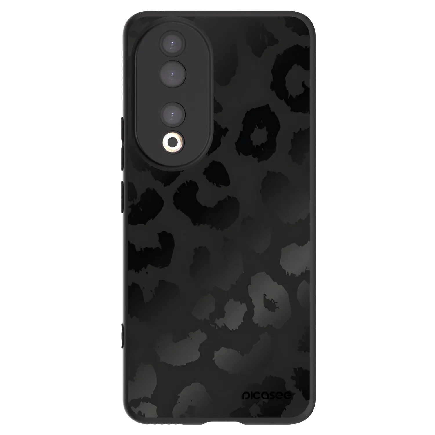 Picasee crna silikonska maskica za Honor 90 5G - Midnight Leopard