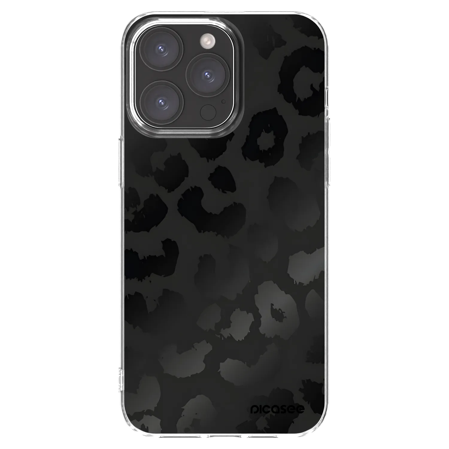 Picasee silikonska prozirna maskica za Apple iPhone 15 Pro Max - Midnight Leopard
