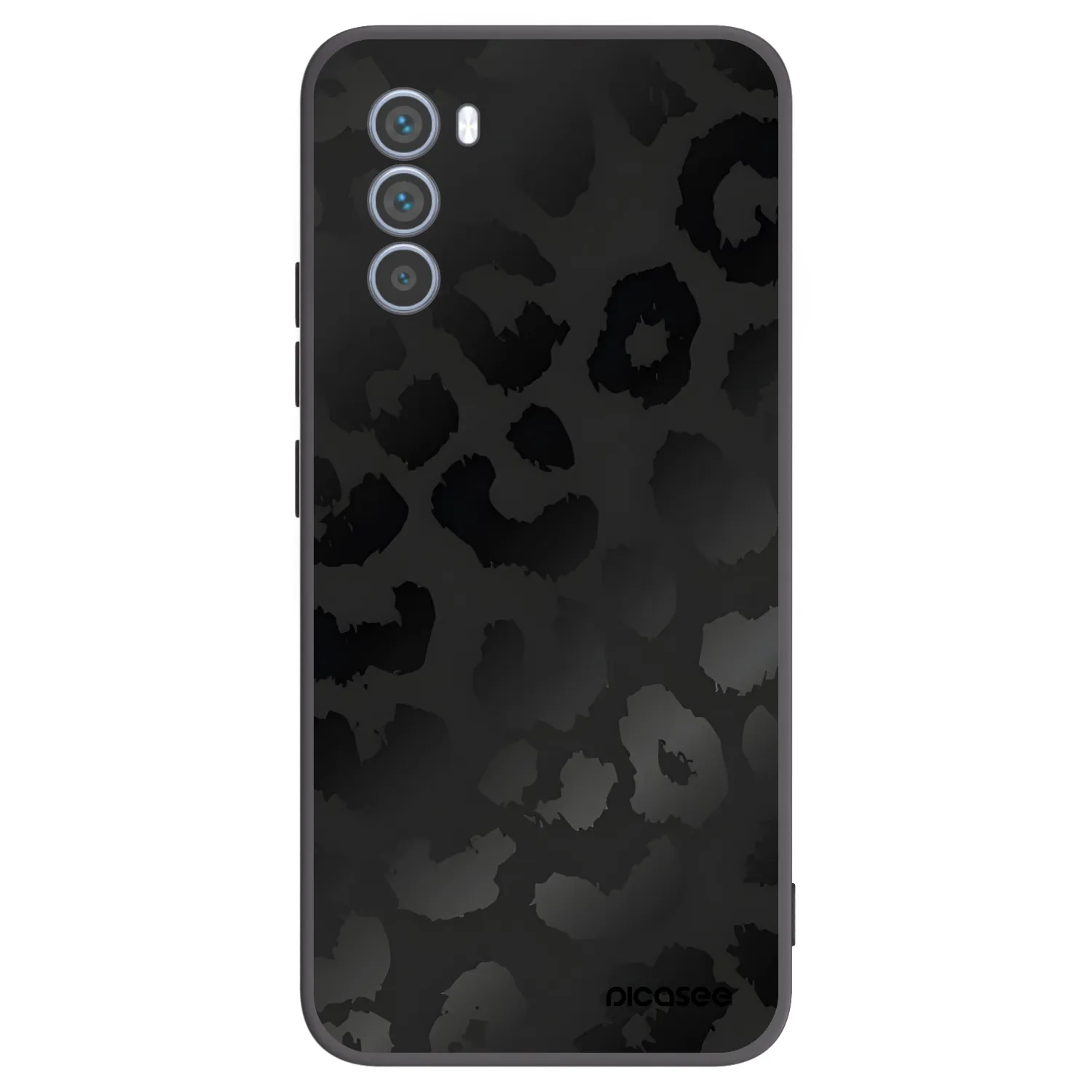 Picasee crna silikonska maskica za Motorola Moto G62 - Midnight Leopard