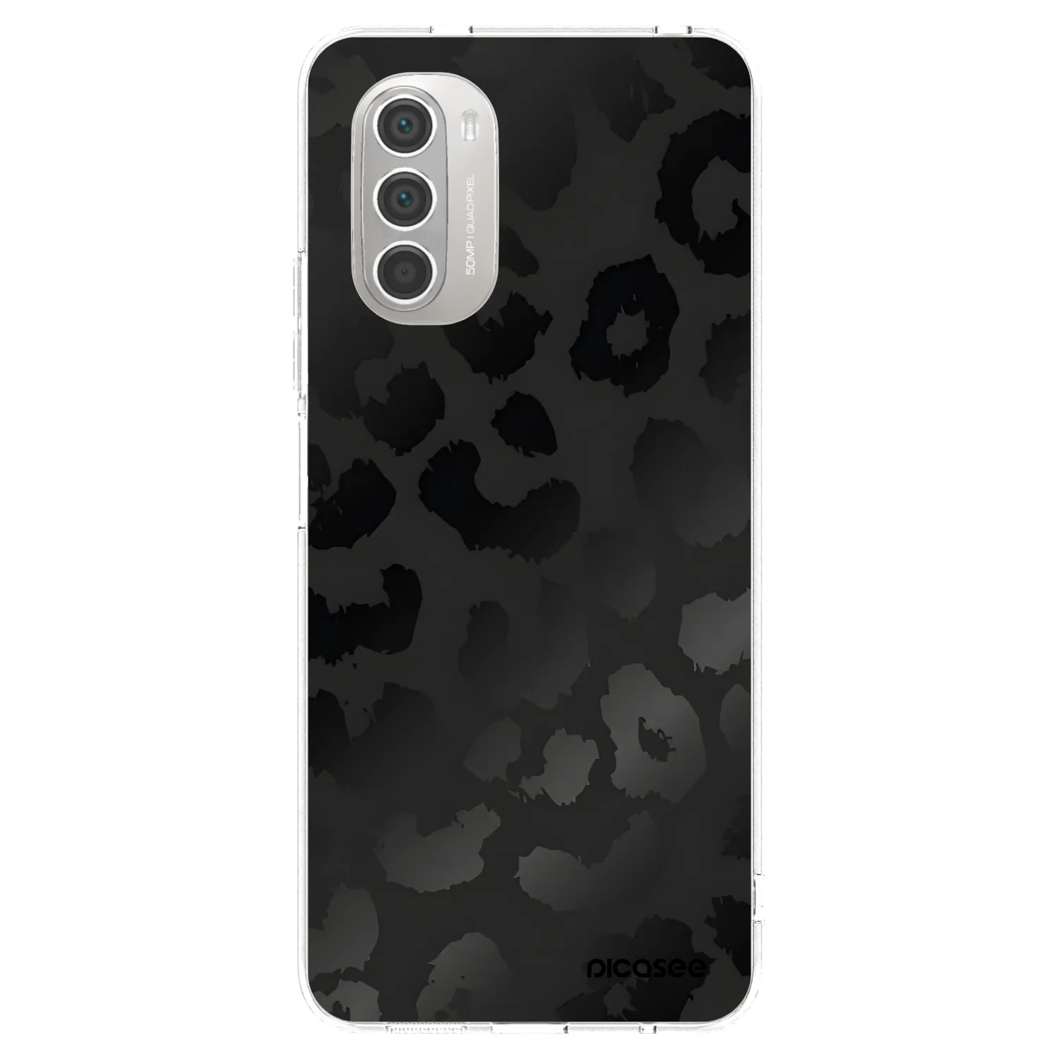 Picasee silikonska prozirna maskica za Motorola Moto G51 - Midnight Leopard