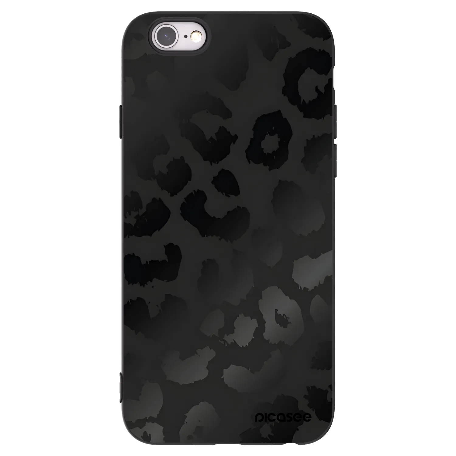 Picasee crna silikonska maskica za Apple iPhone 6/6S - Midnight Leopard