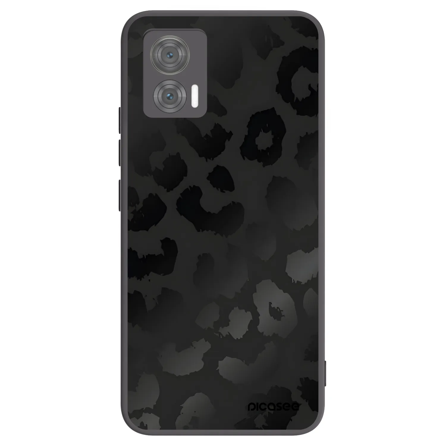 Picasee crna silikonska maskica za Motorola Edge 30 Neo - Midnight Leopard