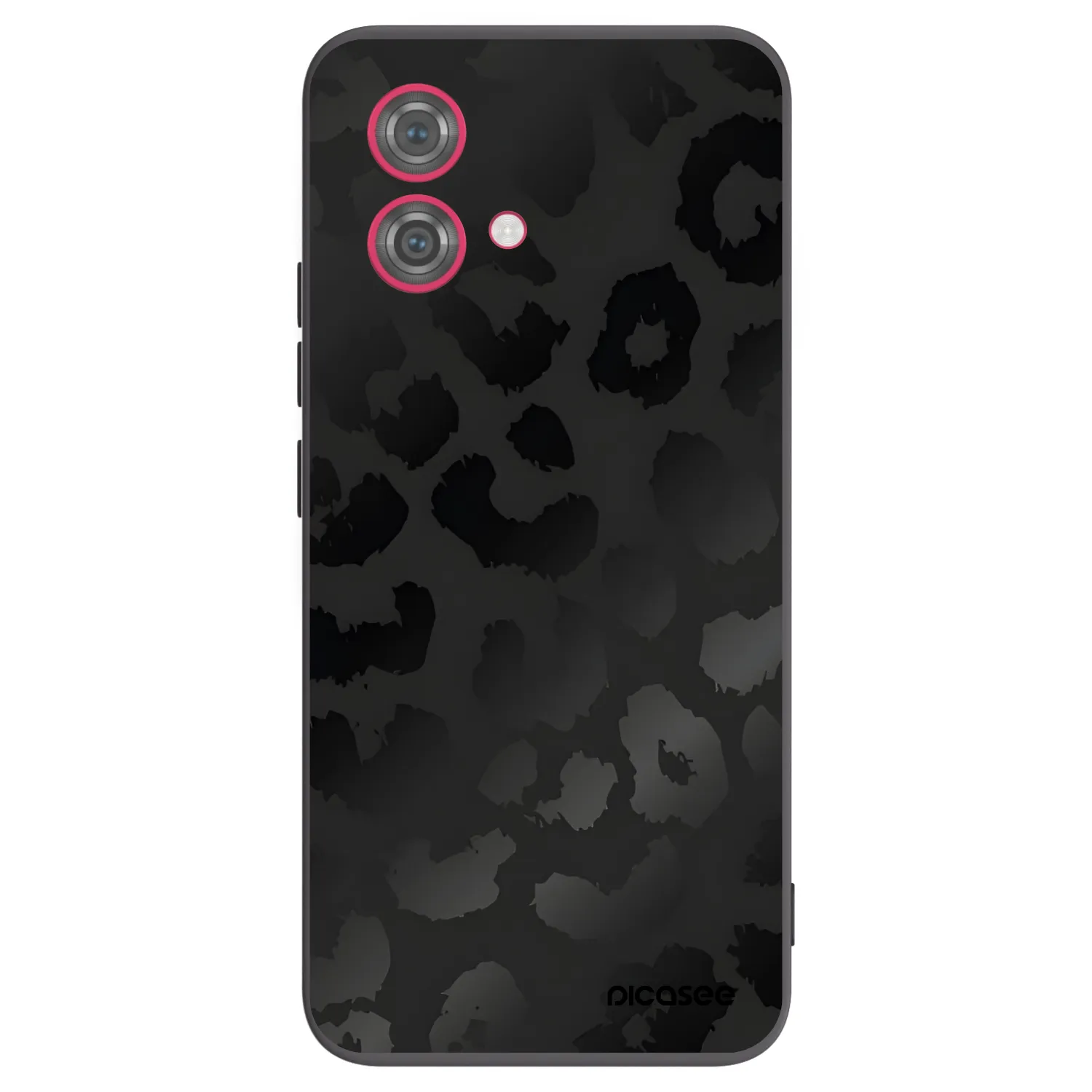 Picasee crna silikonska maskica za Motorola Moto G84 5G - Midnight Leopard