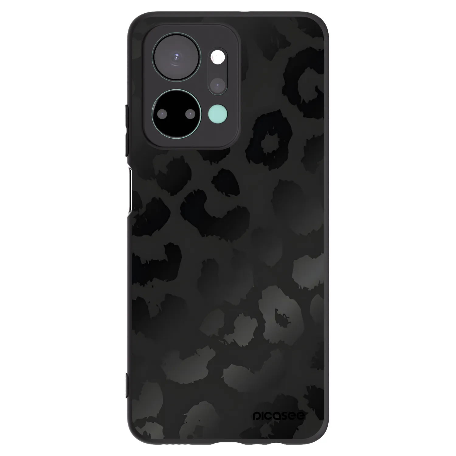 Picasee crna silikonska maskica za Honor X7a - Midnight Leopard