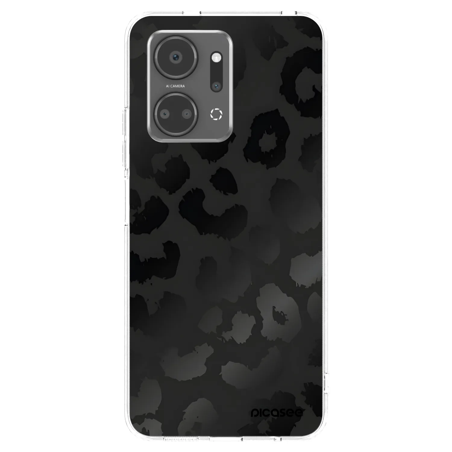 Picasee silikonska prozirna maskica za Honor X7a - Midnight Leopard