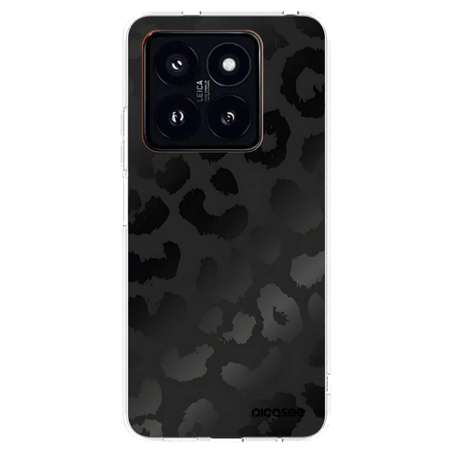 Picasee silikonska prozirna maskica za Xiaomi 14 Pro - Midnight Leopard