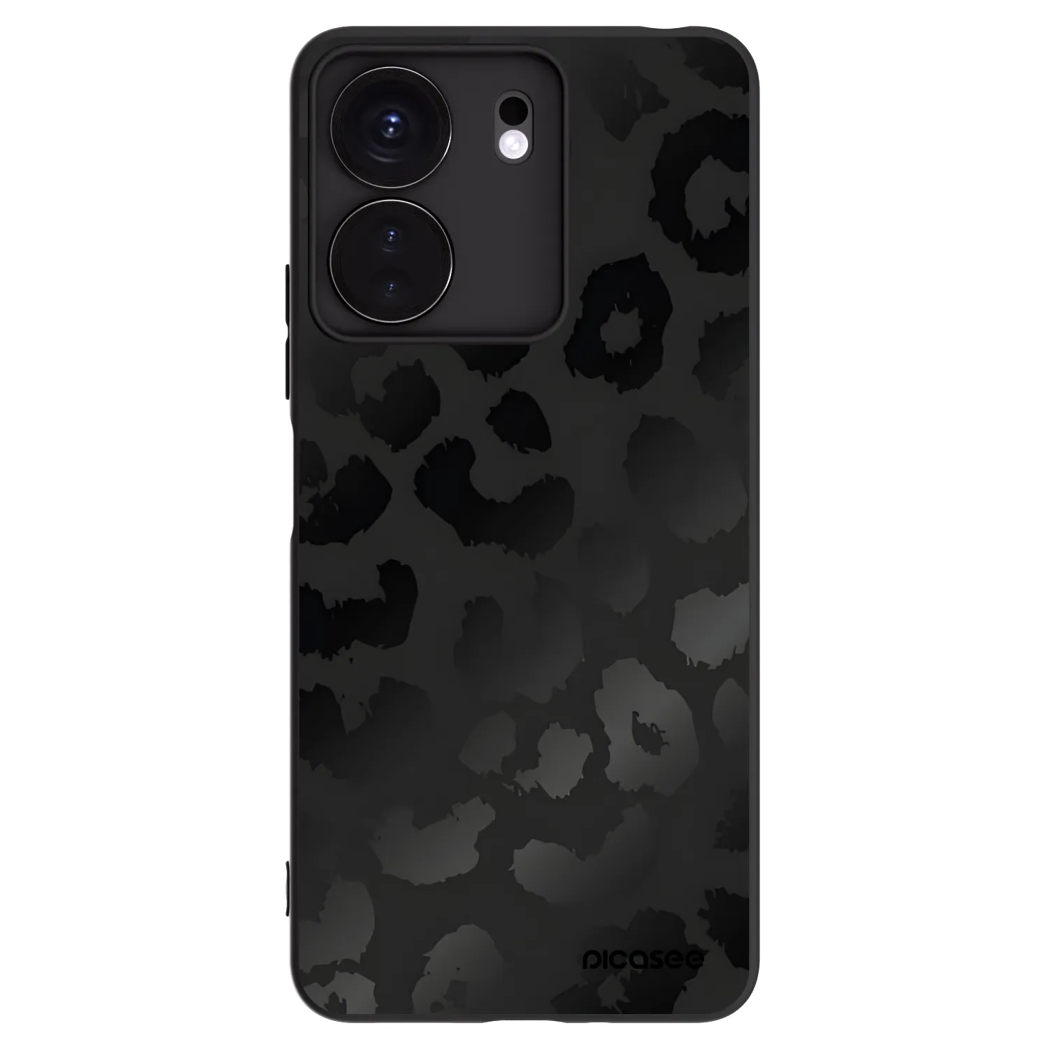 Picasee crna silikonska maskica za Xiaomi Redmi 13C 4G - Midnight Leopard