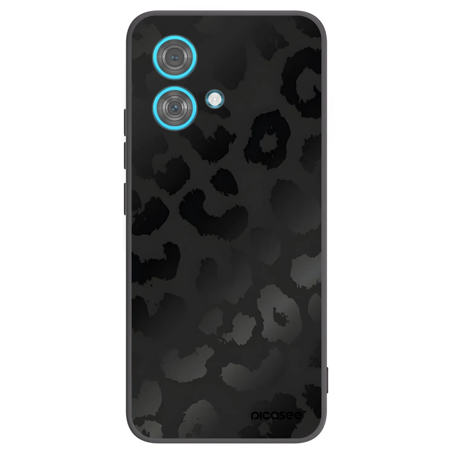 Picasee crna silikonska maskica za Motorola Edge 40 Neo - Midnight Leopard