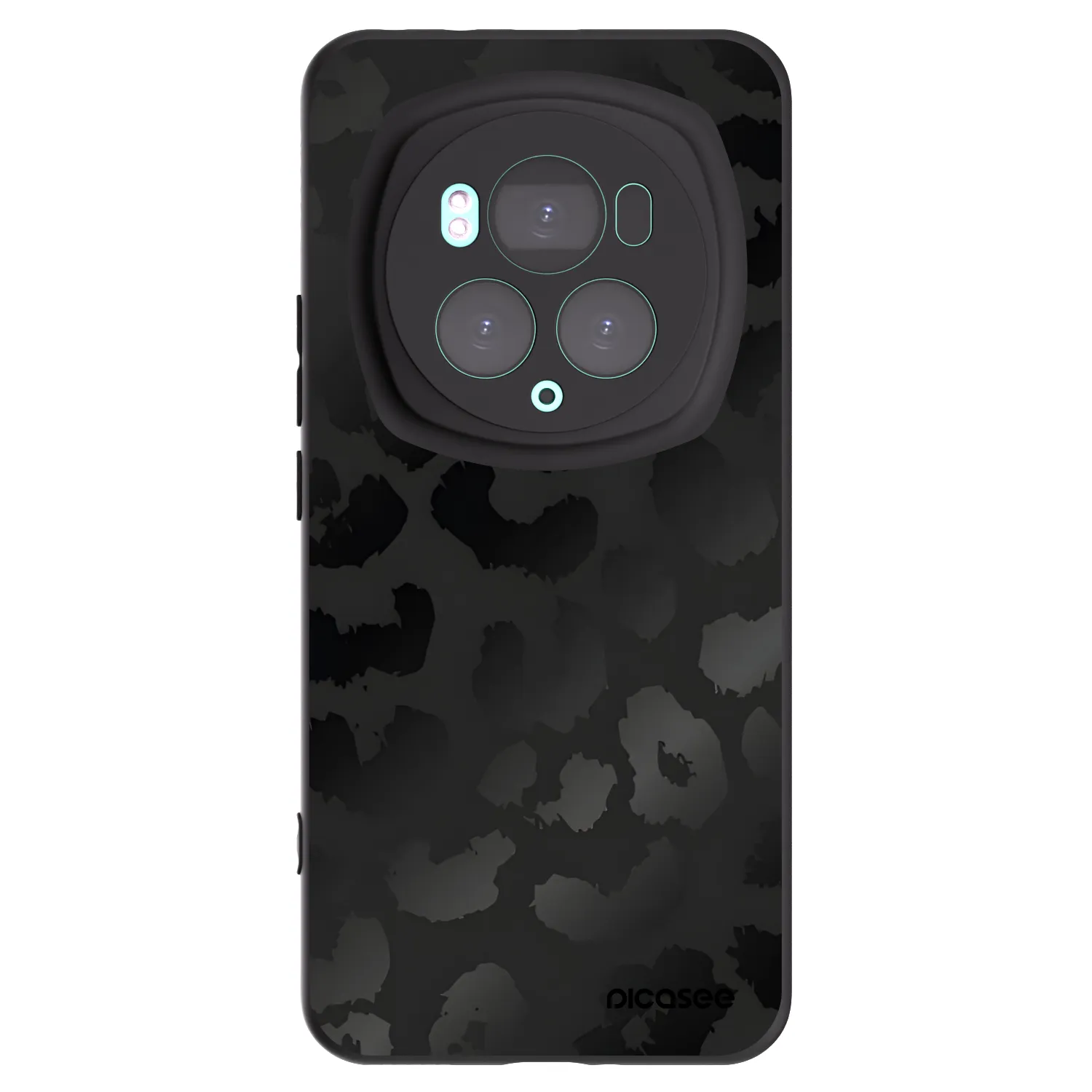 Picasee crna silikonska maskica za Honor Magic6 Pro - Midnight Leopard