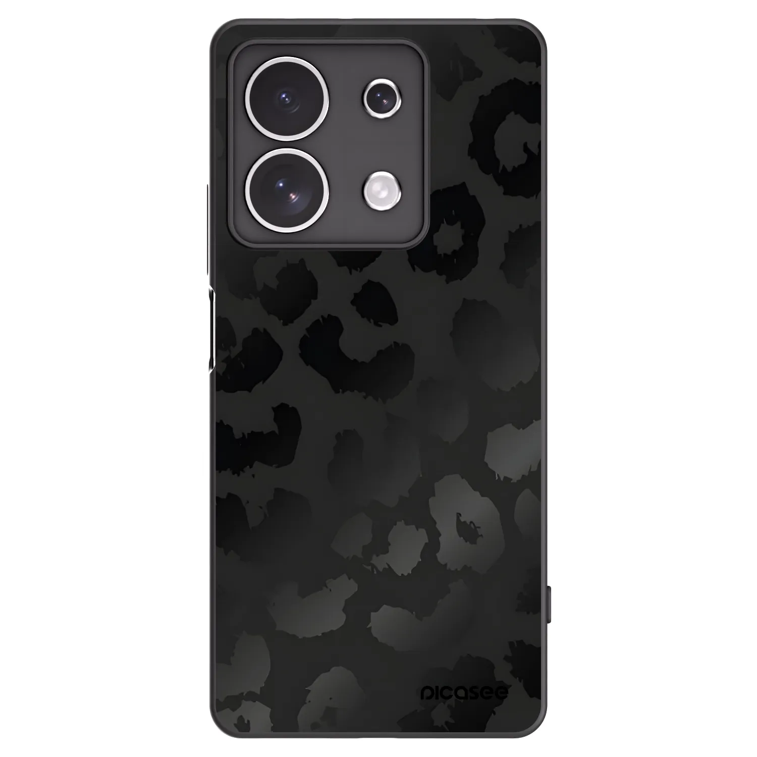 Picasee crna silikonska maskica za Xiaomi Redmi Note 13 4G - Midnight Leopard