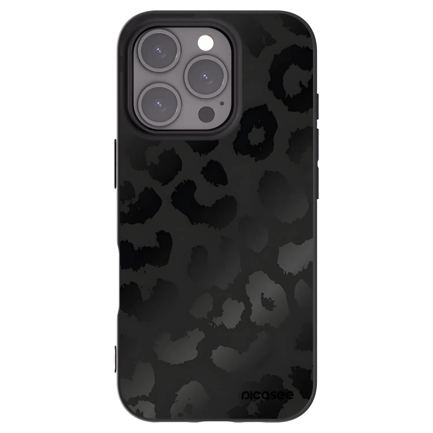 Picasee crna silikonska maskica za Apple iPhone 16 Pro - Midnight Leopard