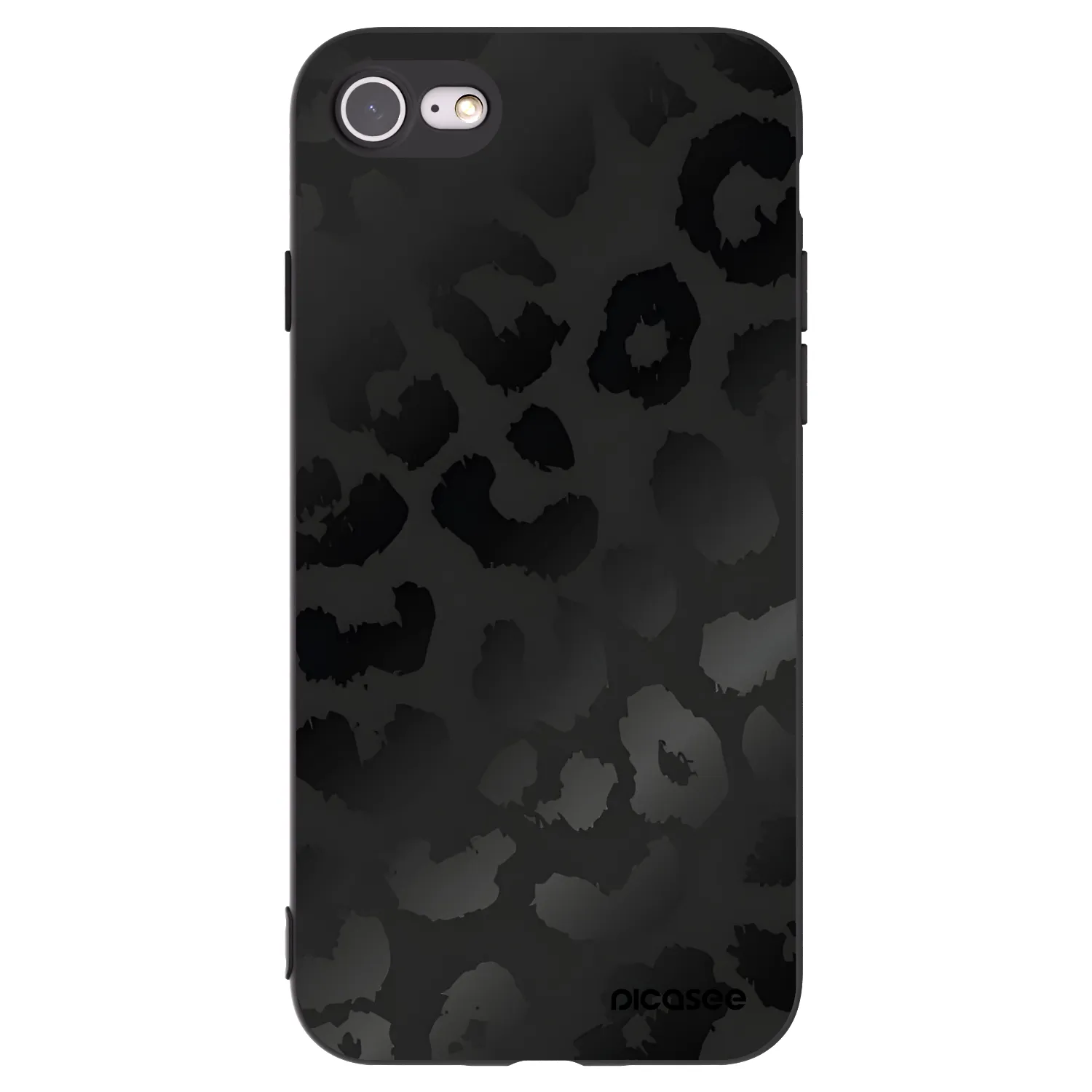 Picasee crna silikonska maskica za Apple iPhone 8 - Midnight Leopard